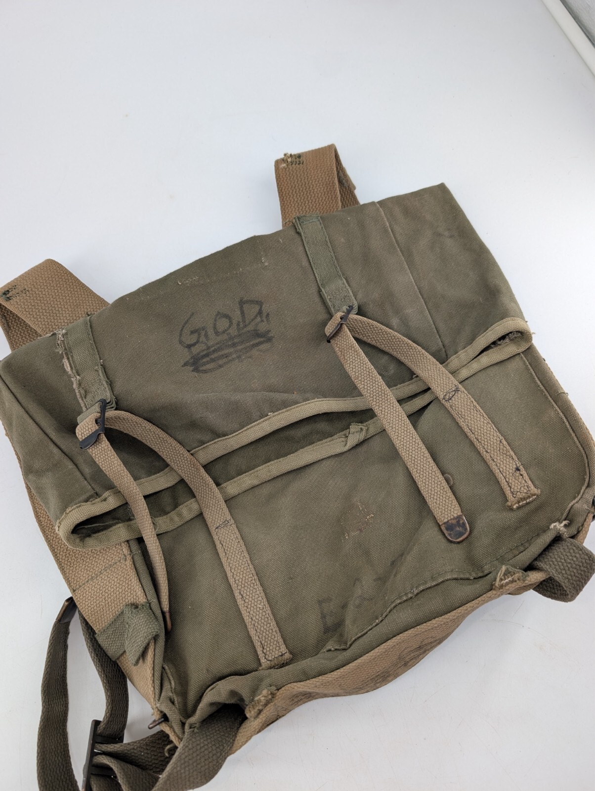 M41 Rucksack Korea War USMC US Marine Corps M1941 M41 Upper Pack Backpack Field Gear ...