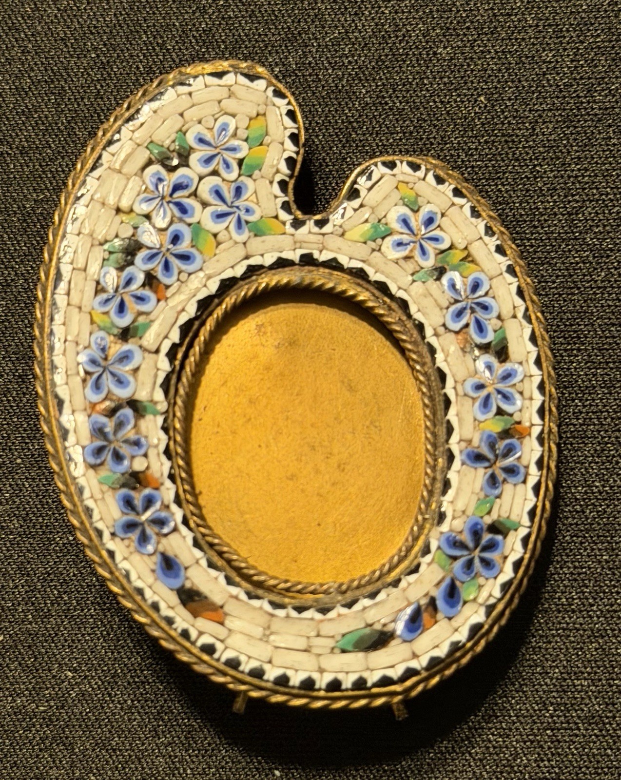 Antique Italian Micro Mosaic Miniature Picture Photo Frame Rare Antique Italian Micro Mosaic Miniature Picture Photo Frame Rare