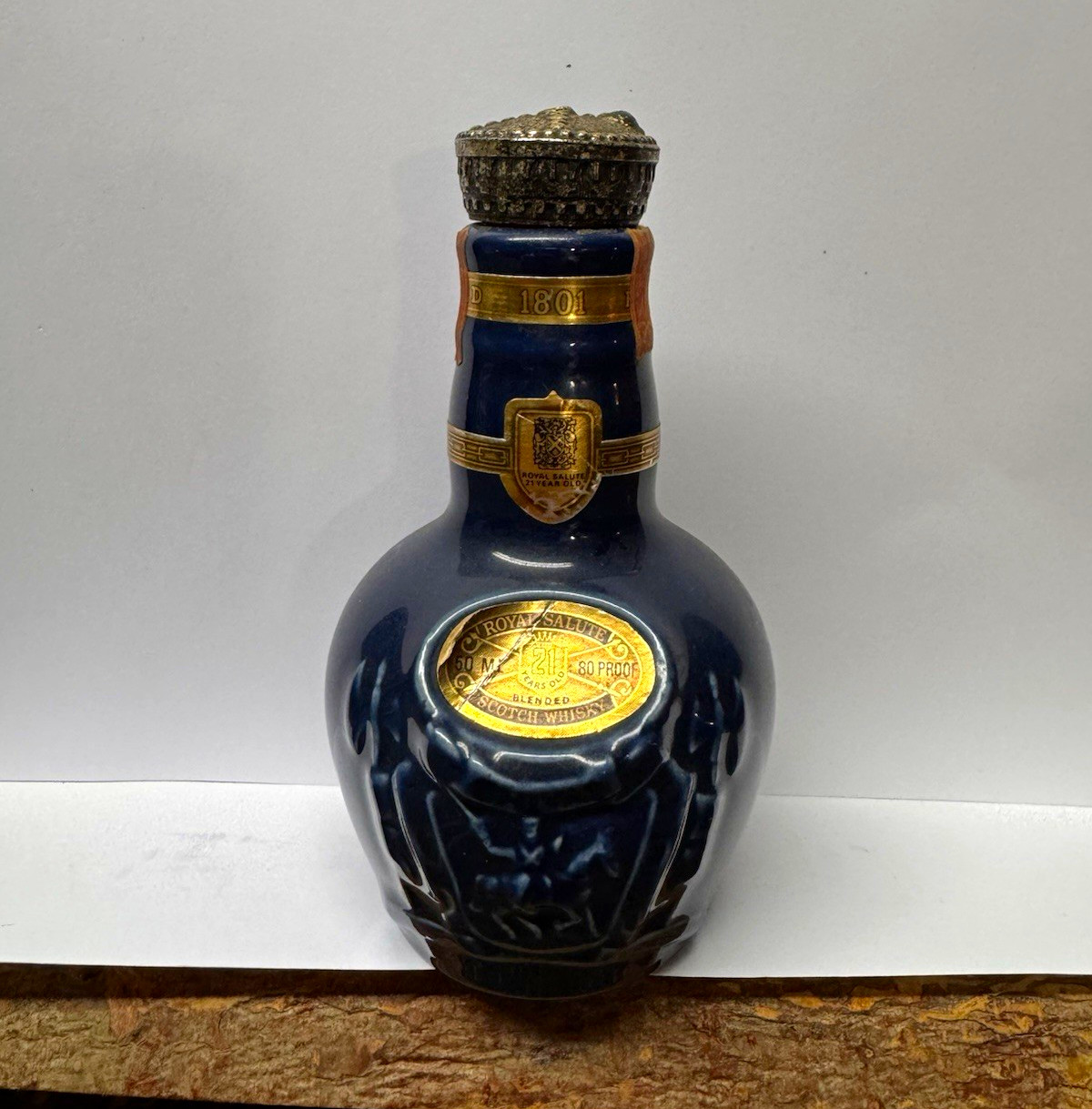 Chivas Brothers Royal Salute 21 Year Old Blue Liquor Bottle 50 mL