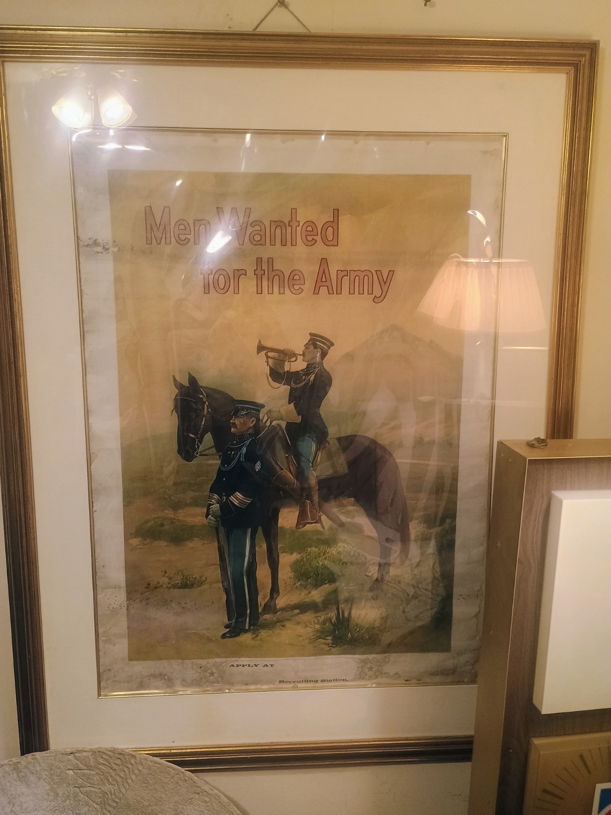 Large Original 1908 Army Recruiting Poster Large Original 1908 Army Recruiting Poster