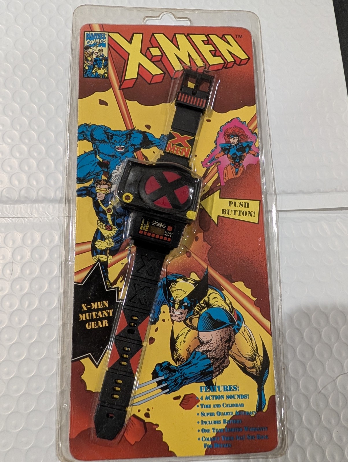 Vintage 1994 MARVEL COMICS X-MEN Mutant Gear Watch New Sealed Carded Vintage 1994 MARVEL COMICS X-MEN Mutant Gear Watch New Sealed Carded
