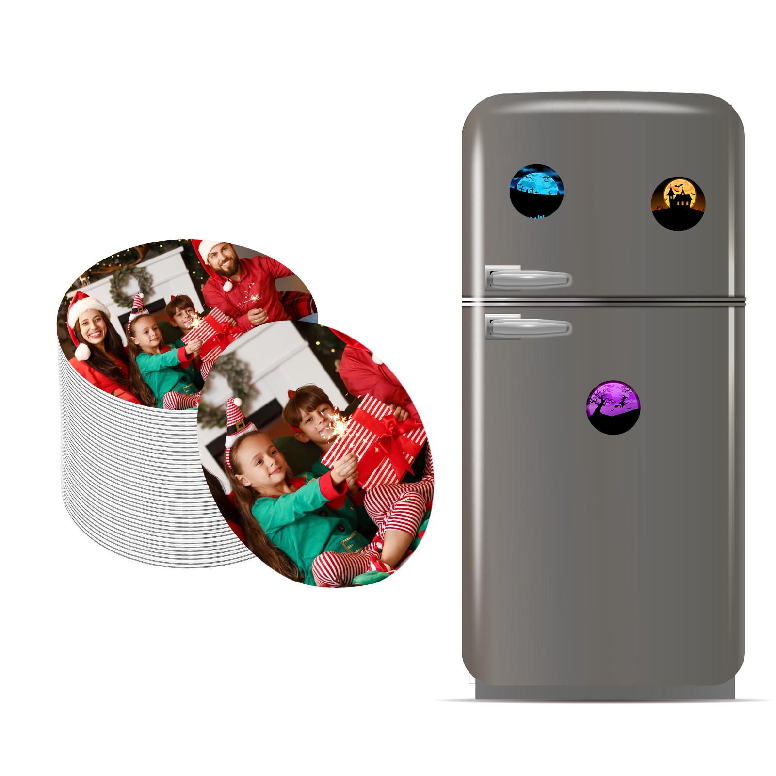 2.6" Sublimation Magnet Blanks, 40 Pcs Sublimation Blanks Magnets, Round 2.6" Sublimation Magnet Blanks, 40 Pcs Sublimation Blanks Magnets, Round