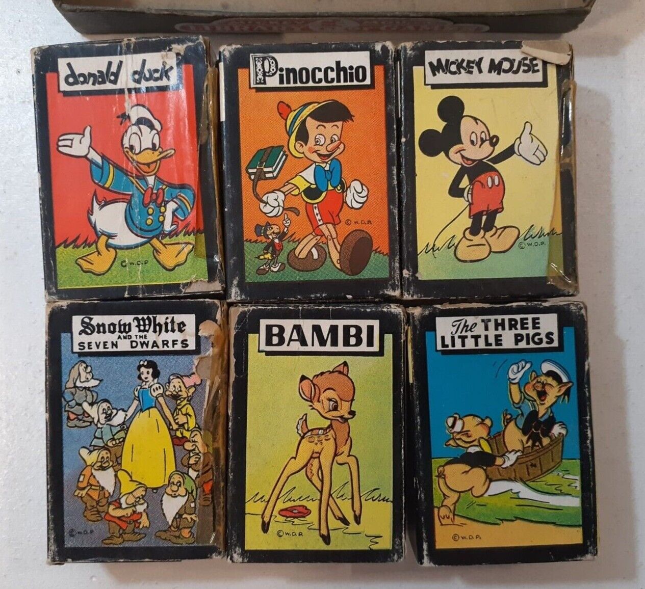 1947 Mickey Mouse Library of Games - Complete Set of 6 RARE with directions 1947
