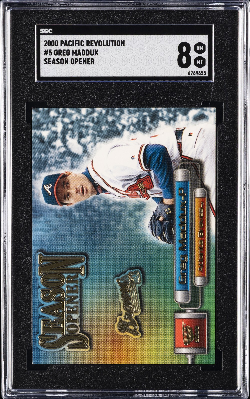 2000 PACIFIC REVOLUTION SEASON OPENER #5 GREG MADDUX SGC 8 2000 PACIFIC REVOLUTION SEASON OPENER #5 GREG MADDUX SGC 8