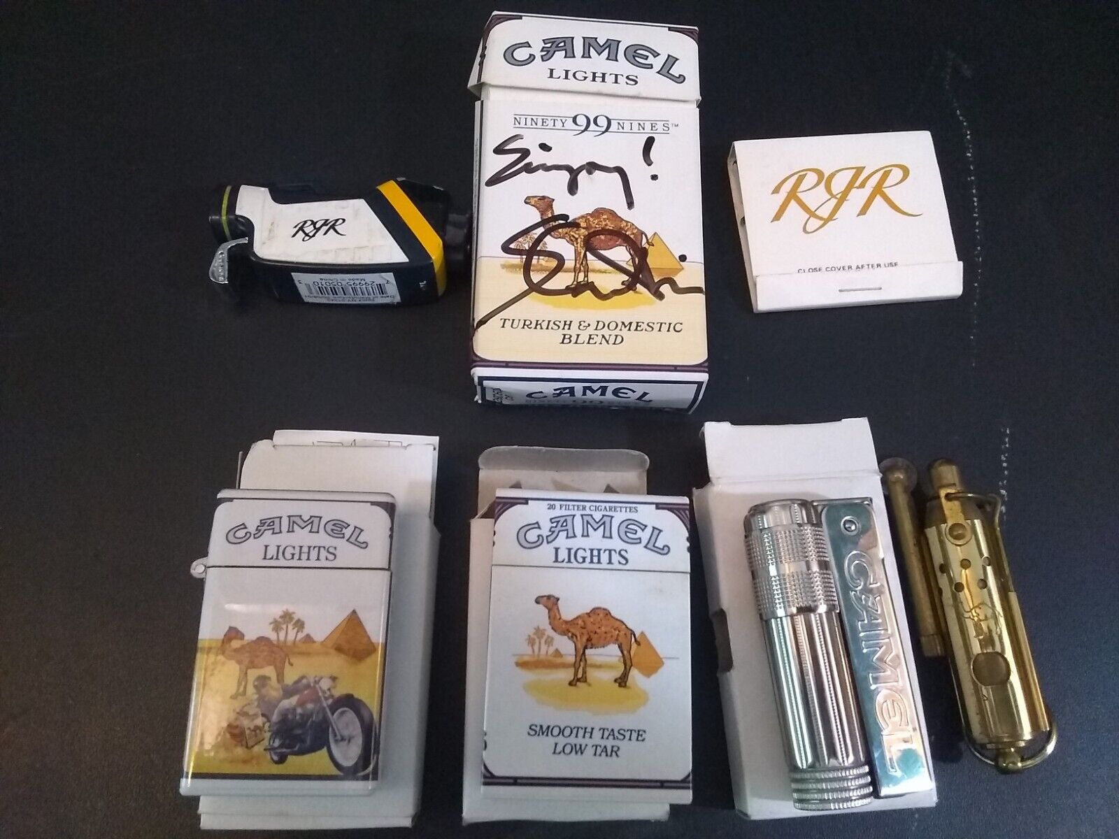 LOT of 4 Vintage CAMEL Cigarette Butane Lighters And RJR Advertising 