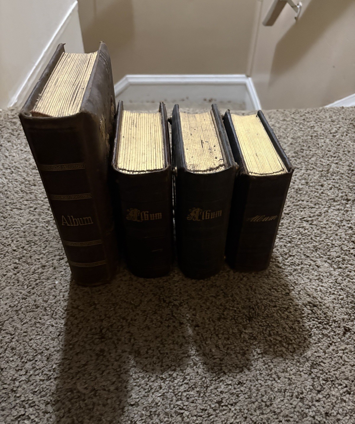 Antique Victorian - Era Leather Bound Photo Albums Antique Victorian - Era Leather Bound Photo Albums