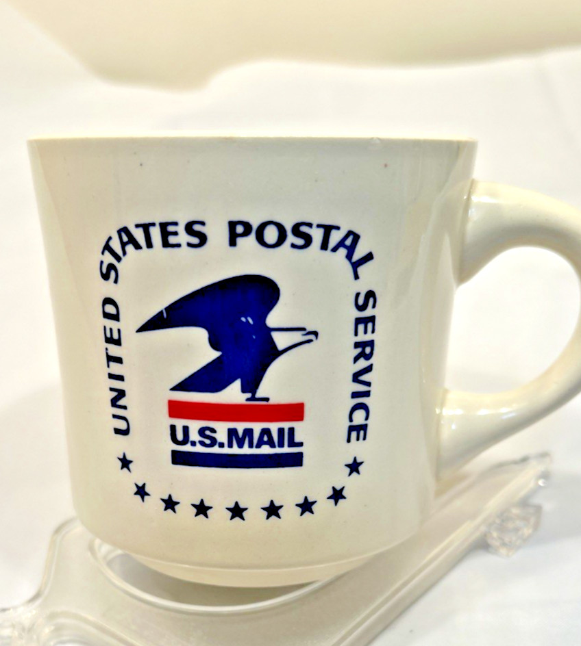 Vtg USPS Management Academy Coffee Mug Management Action Series US Mail Eagle