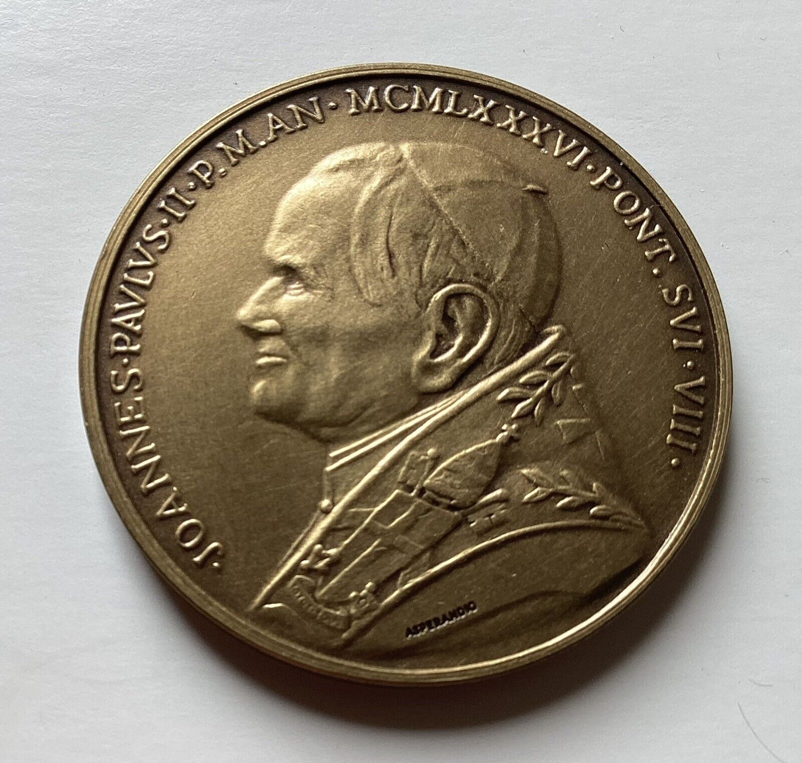 VTG Pope John Paul 1985-1986 Bronze Commemorative Medal