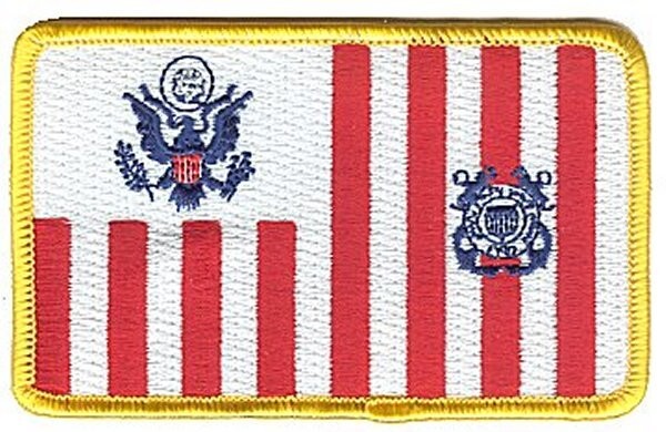 US Coast Guard ensign color unsealed W5078 USCG patch US Coast Guard ensign color unsealed W5078 USCG patch