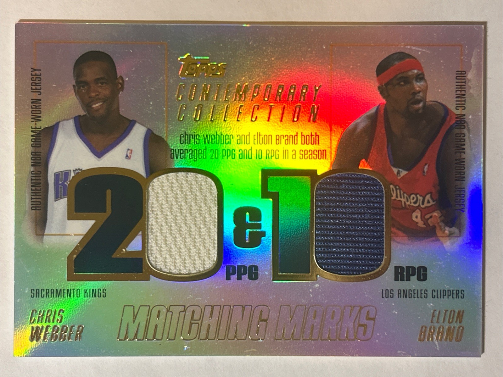 2003-04 Topps Cont. Coll. Matching Marks, Elton Brand Chris Webber /250, #PTD-BW