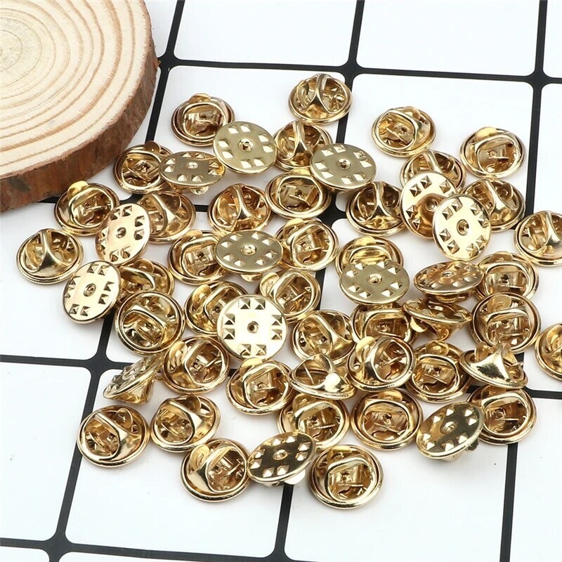 10 Gold Metal Pin Backs Lapel Pin Backs Pin Safety Back Brooch Tie Replacement 10 Gold Metal Pin Backs Lapel Pin Backs Pin Safety Back Brooch Tie Replacement