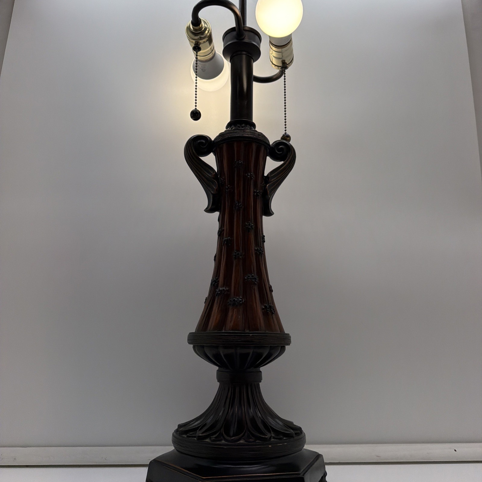 Vintage Brass Or Bronze VERY HEAVY Tiffany Style Lamp Base Only Art Nouveau 31” Vintage Brass Or Bronze VERY HEAVY Tiffany Style Lamp Base Only Art Nouveau 31”
