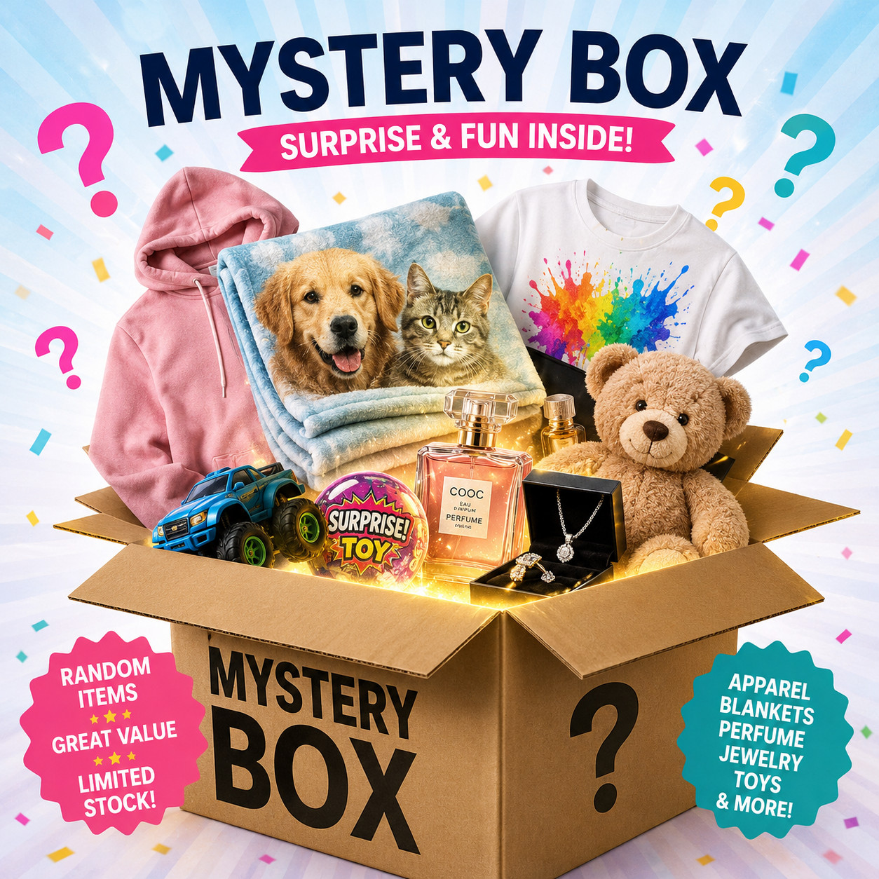 Mystery Box-Warehouse General Merch Returns Electronics Resale New+open box Mystery Box-Warehouse General Merch Returns Electronics Resale New+open box