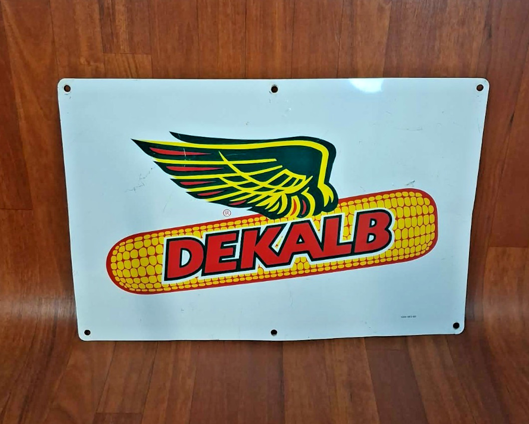 Vintage Advertising Dekalb Seed Corn Double-Sided Metal Sign 24" by 16"
