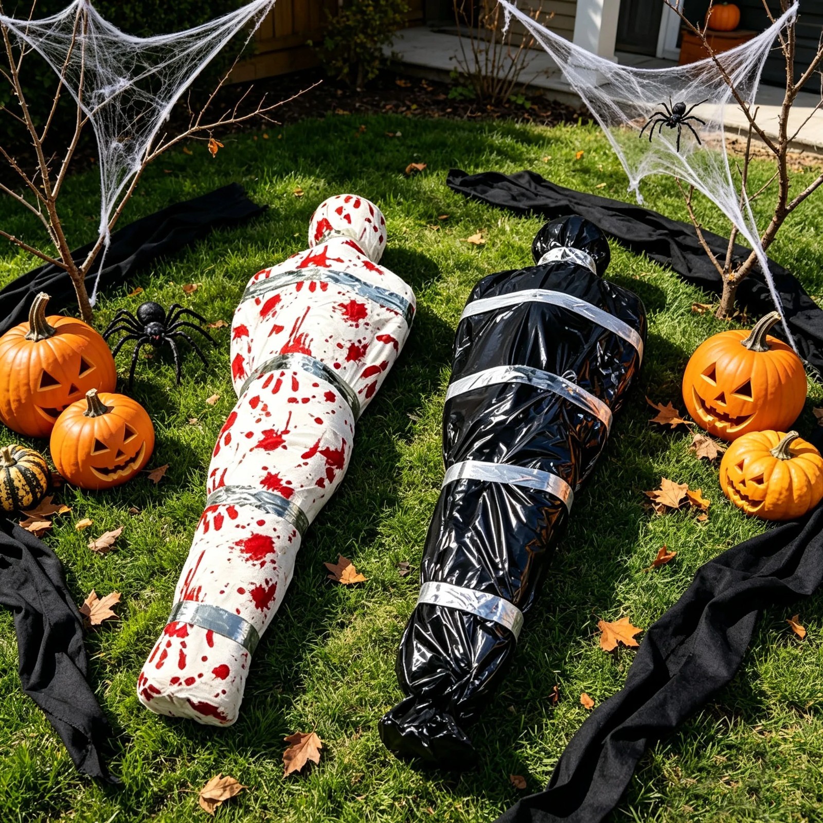 Halloween Decorations Outdoor Body Props Scary Fake Corpse in Bag Hallowmas Prop Halloween Decorations Outdoor Body Props Scary Fake Corpse in Bag Hallowmas Prop
