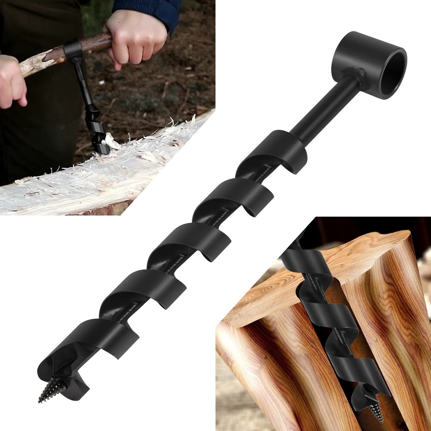 1 Inch Hand Auger Wrench 1" X 12" Manual Hole Scotch Eye Wood Auger Drill Bit 1 Inch Hand Auger Wrench 1" X 12" Manual Hole Scotch Eye Wood Auger Drill Bit