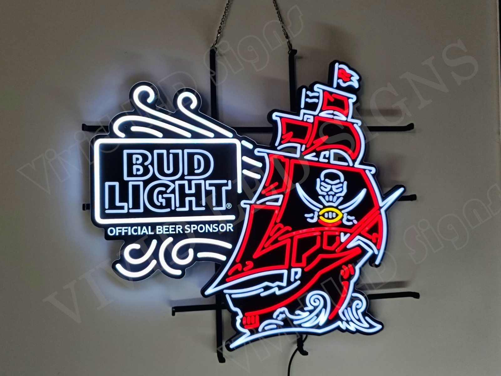 Tampa Bay Buccaneers Beer 24" Vivid LED Neon Sign Dimmer Light Lamp Garage Decor Tampa Bay Buccaneers Beer 24" Vivid LED Neon Sign Dimmer Light Lamp Garage Decor