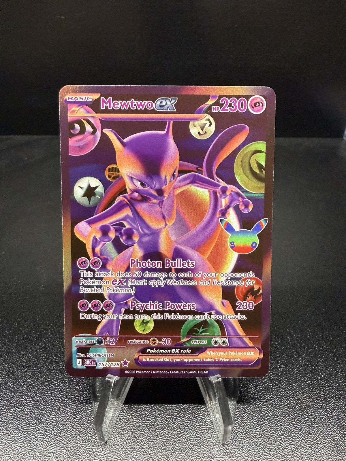 Mewtwo Ex 157/128 futuristic rare Mewtwo Ex 157/128 futuristic rare