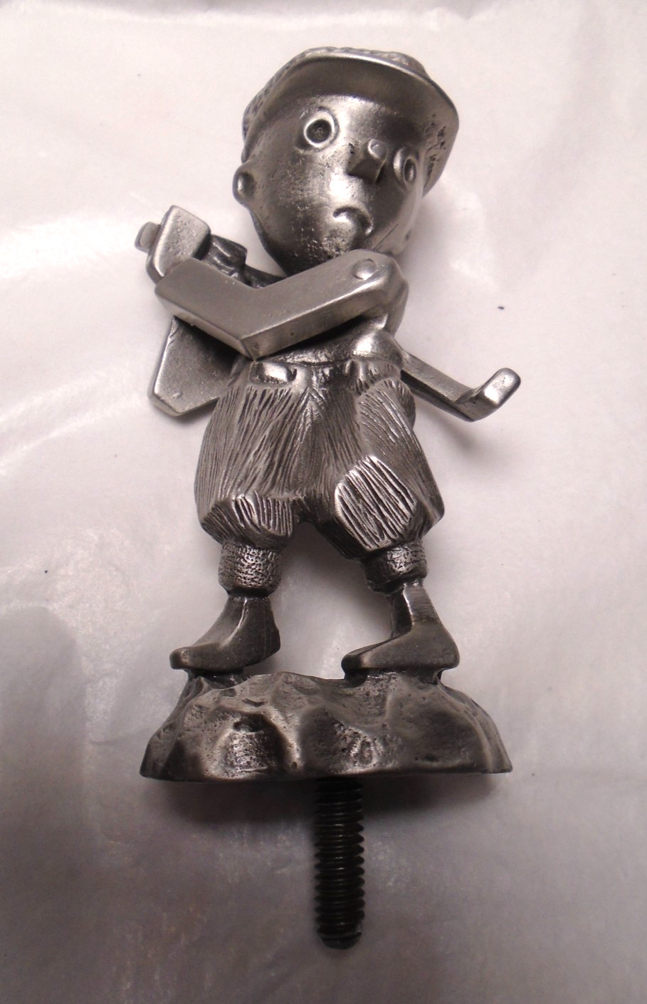 rare vintage golfer cubist style 1930's car hood ornament repro rare vintage golfer cubist style 1930's car hood ornament repro