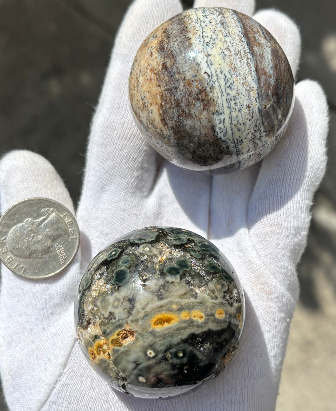 246g LOT 2 OJ OCEAN JASPER SPHERES SPARKLY DRUZY VUGS Kabamby SPHERE ORB ORBS 246g LOT 2 OJ OCEAN JASPER SPHERES SPARKLY DRUZY VUGS Kabamby SPHERE ORB ORBS