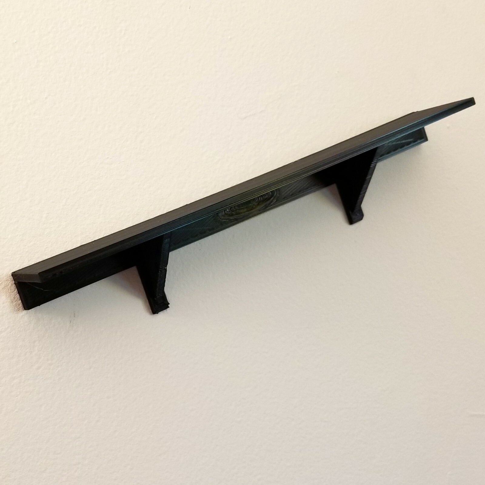 12" x 2" Black Wall Shelf Easy No Hole Nail install 3M Command Adhesive Strips 12" x 2" Black Wall Shelf Easy No Hole Nail install 3M Command Adhesive Strips