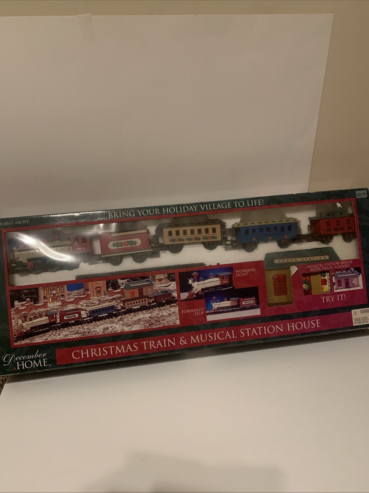 Vintage December Home Collectables Christmas Train Musical Station House 173W Vintage December Home Collectables Christmas Train Musical Station House 173W