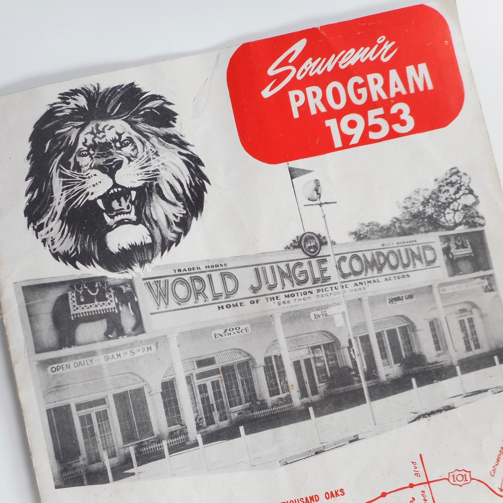 VTG 1953 Jungle Land World Compound Program Mabel Stark CA MGM Circus Lions RARE VTG 1953 Jungle Land World Compound Program Mabel Stark CA MGM Circus Lions RARE
