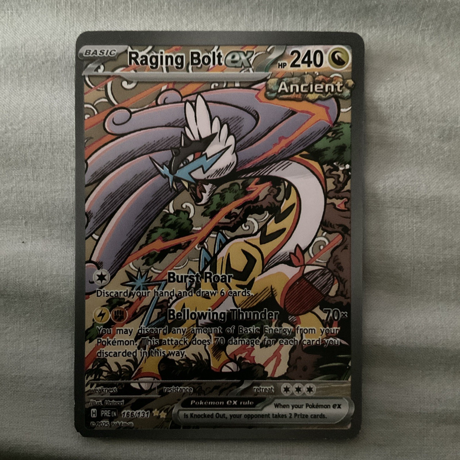 Pokémon TCG Raging Bolt ex 166/131 Prismatic Evolutions Full Art Holo Pokémon TCG Raging Bolt ex 166/131 Prismatic Evolutions Full Art Holo