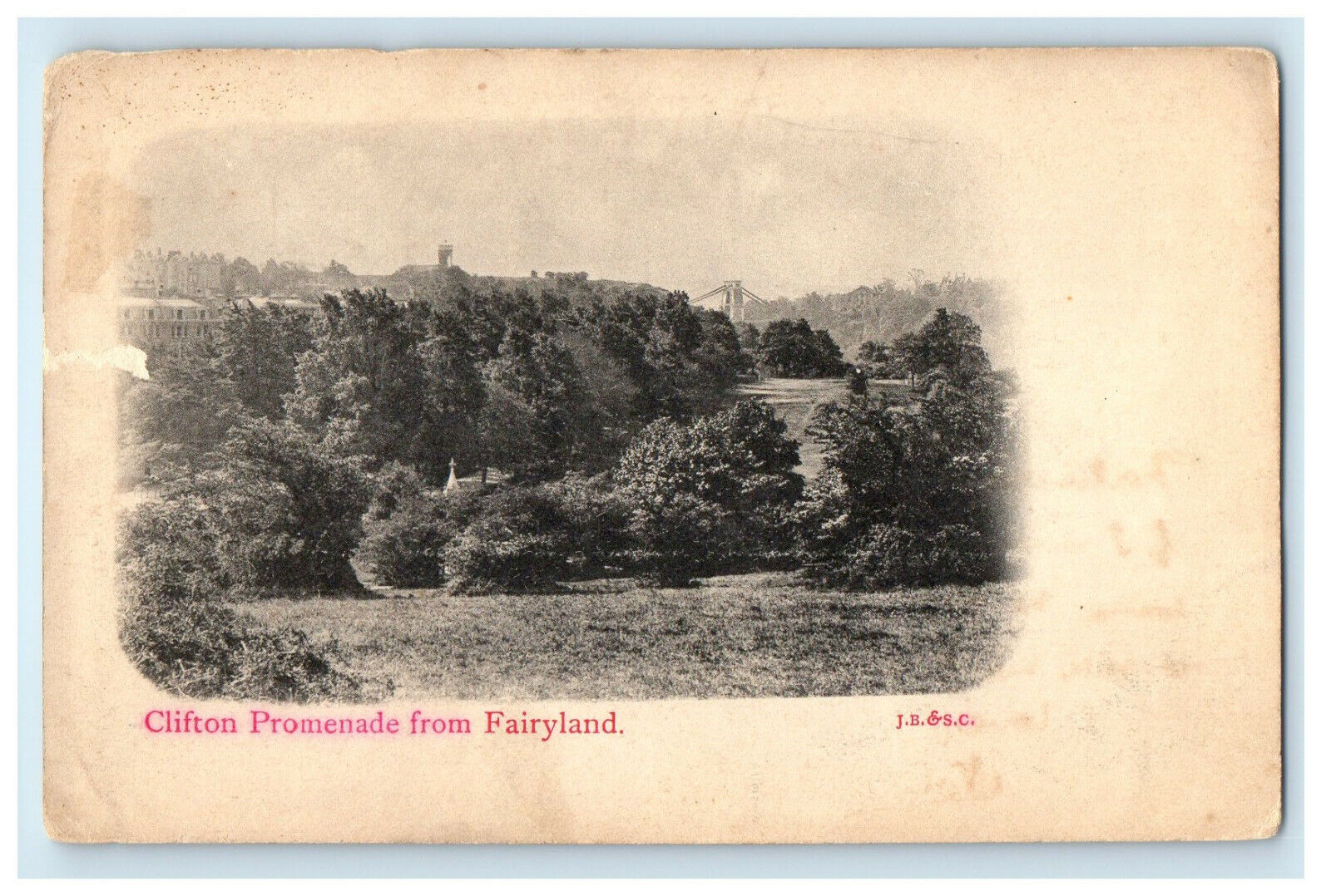c1910s Clifton Promenade from Fairyland Bristol Unposted Antique Postcard