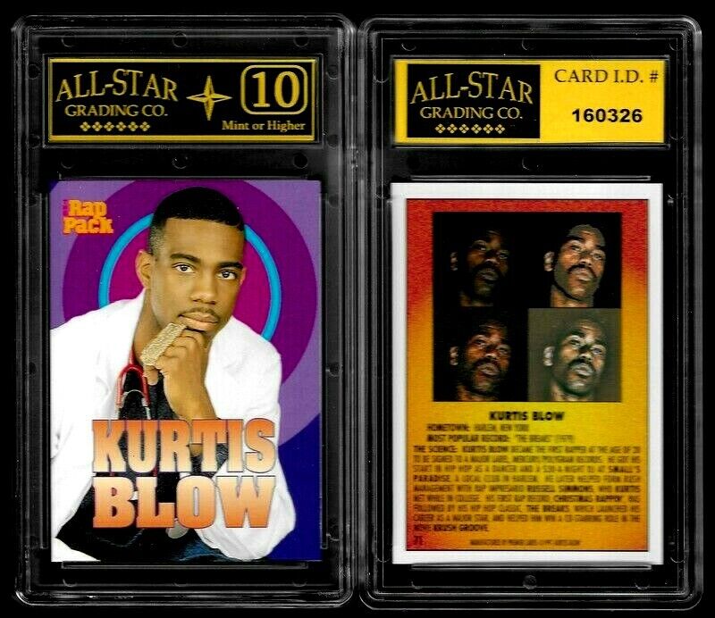 1991 Premier Cards The Rap Pack Kurtis Blow ROOKIE CARD #71 GRADED ASG 10 #Q