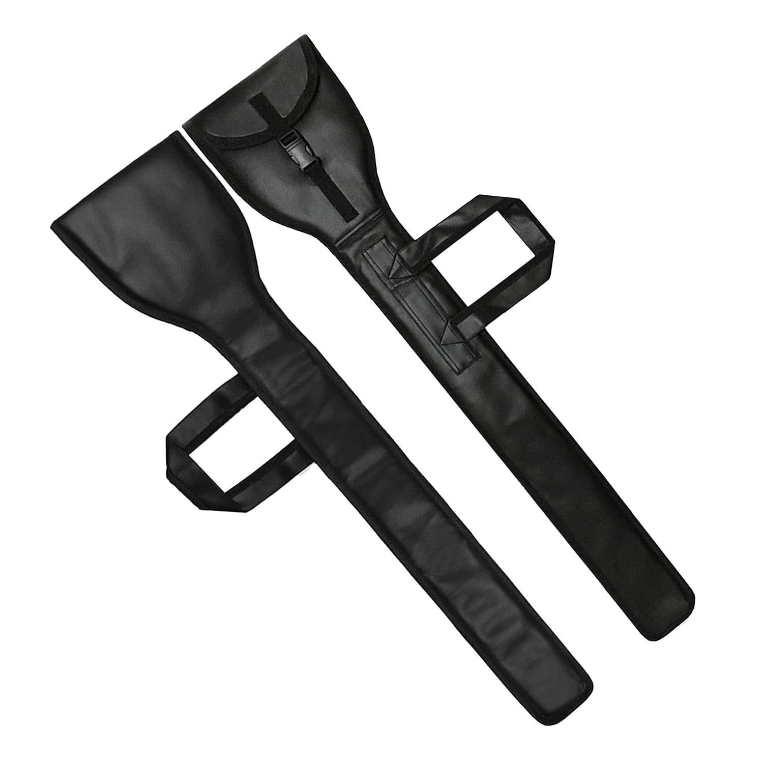 Knights Templar Sword Carrying Case - Black Leather Soft Padded Storage Bag