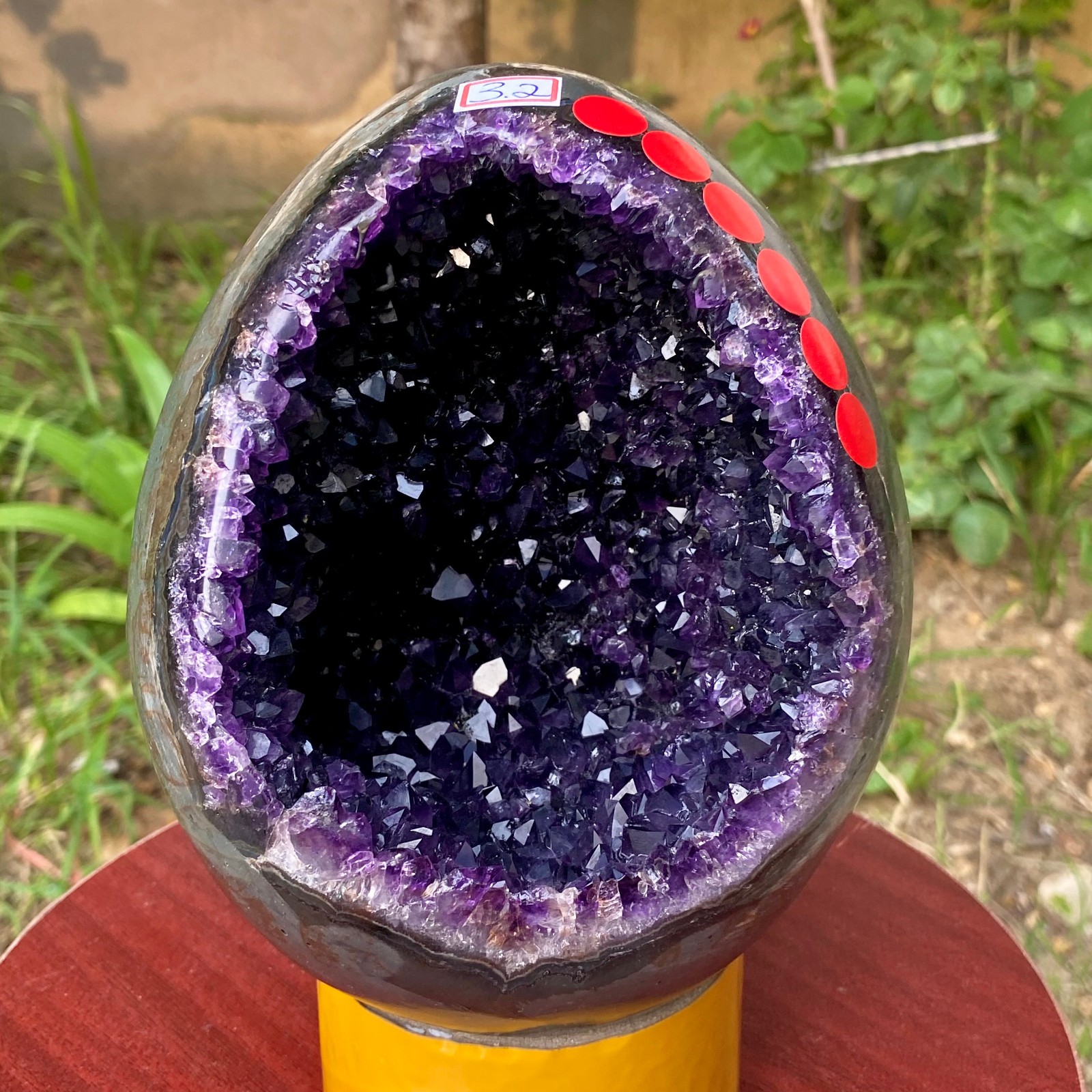 6.9LB High quality Natural Amethyst geode quartz crystal Dinosaur egg healing 6.9LB High quality Natural Amethyst geode quartz crystal Dinosaur egg healing
