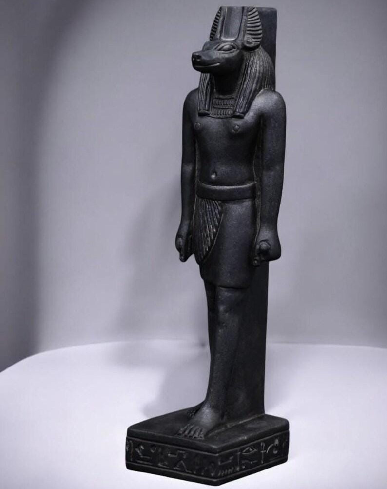 Authentic Ancient Egyptian Antique Rare God Anubis Statue Figurine BC Authentic Ancient Egyptian Antique Rare God Anubis Statue Figurine BC