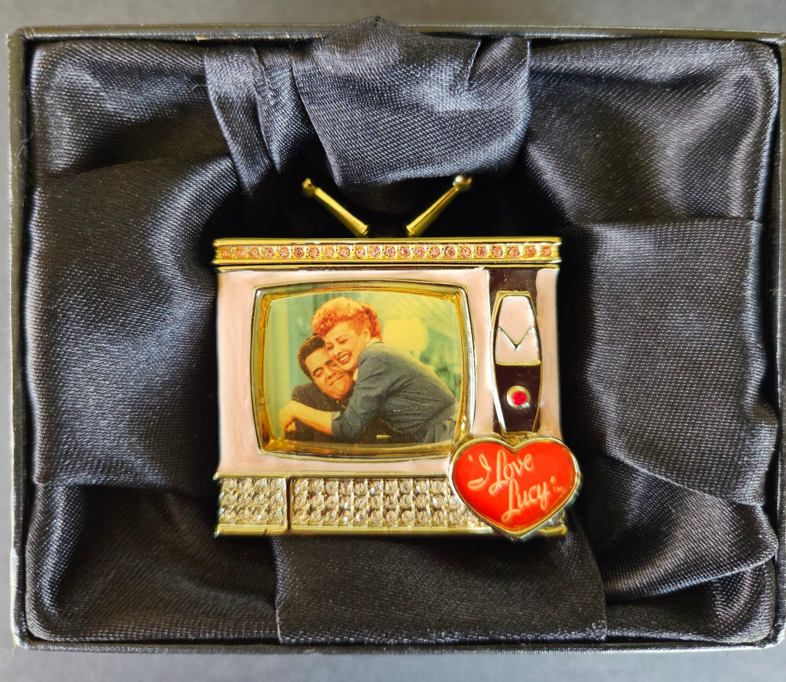 HTF I Love Lucy  Ltd. Ed. Vandor Swarovski Jeweled Magnetic Trinket Box COA #176