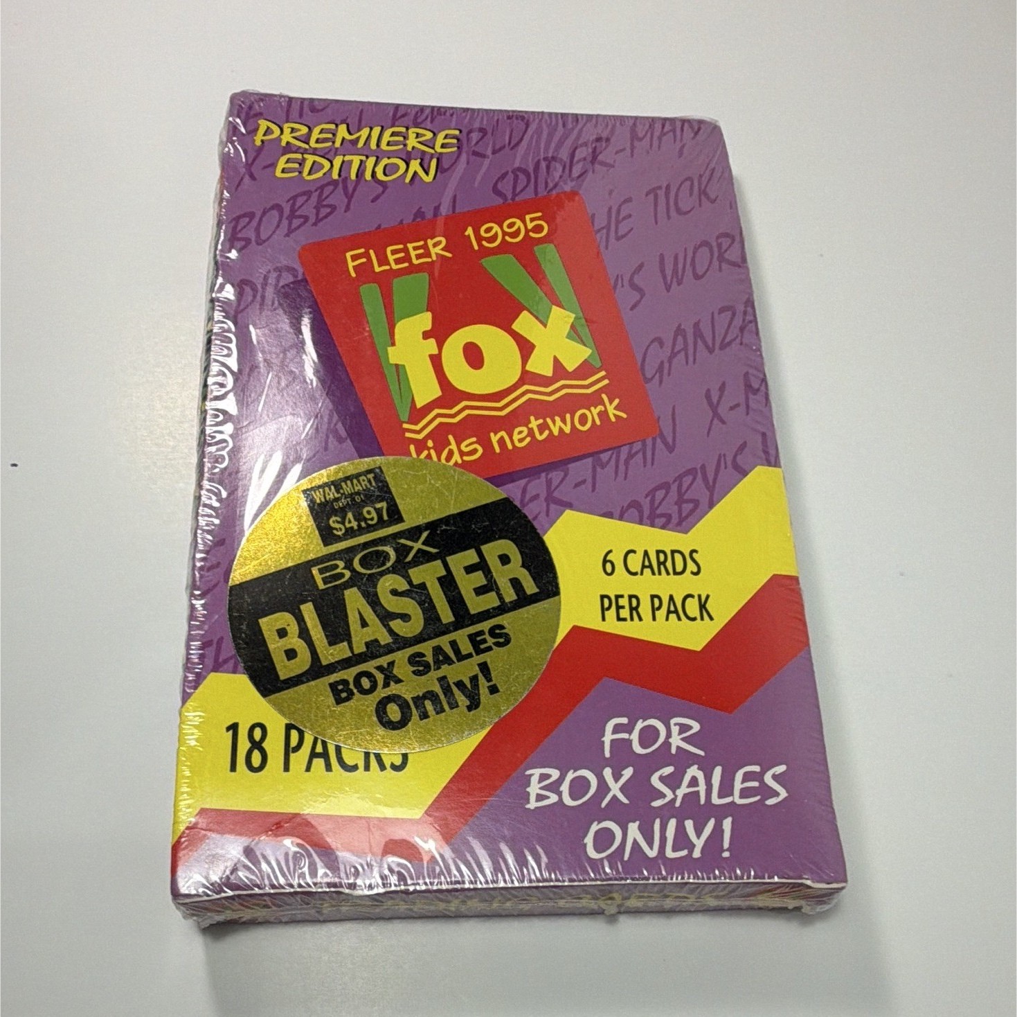 Fleer 1995 Fox Kids Network Premiere Edition Trading Card Box 18 Packs 108