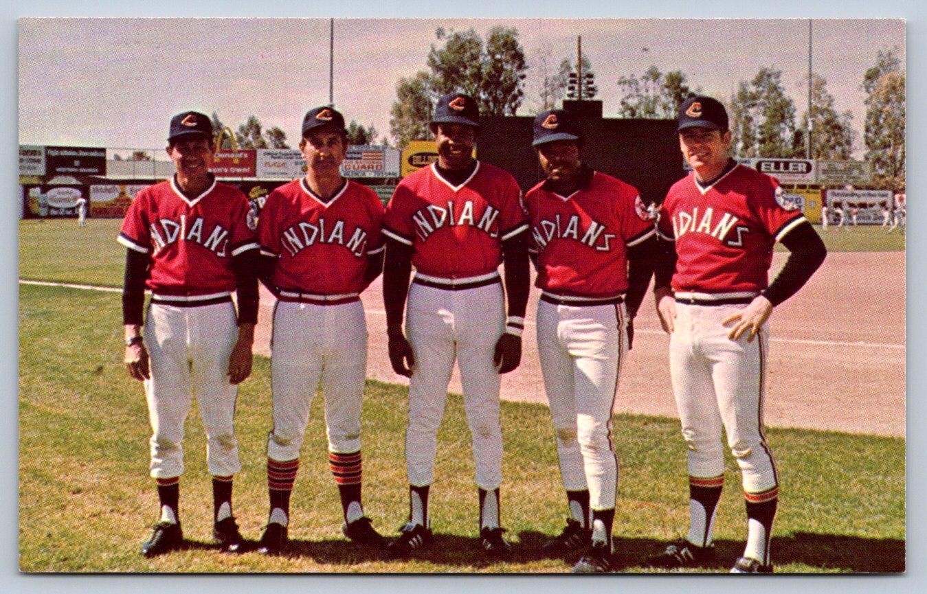 K63/ Cleveland Indians Ohio Postcard c1970s Baseball Player Coaching Staff 74 K63/ Cleveland Indians Ohio Postcard c1970s Baseball Player Coaching Staff 74