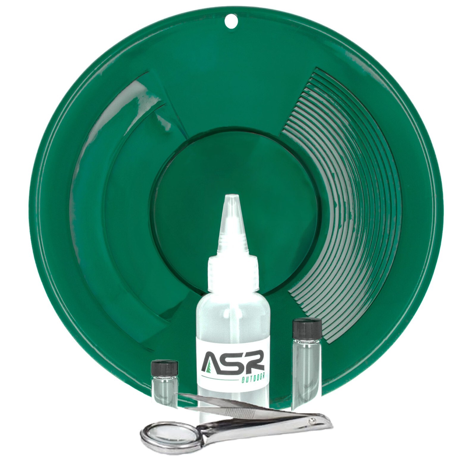 ASR Outdoor Green Gold Pan Gold Prospecting Beginners Kit, 5 Piece ASR Outdoor Green Gold Pan Gold Prospecting Beginners Kit, 5 Piece