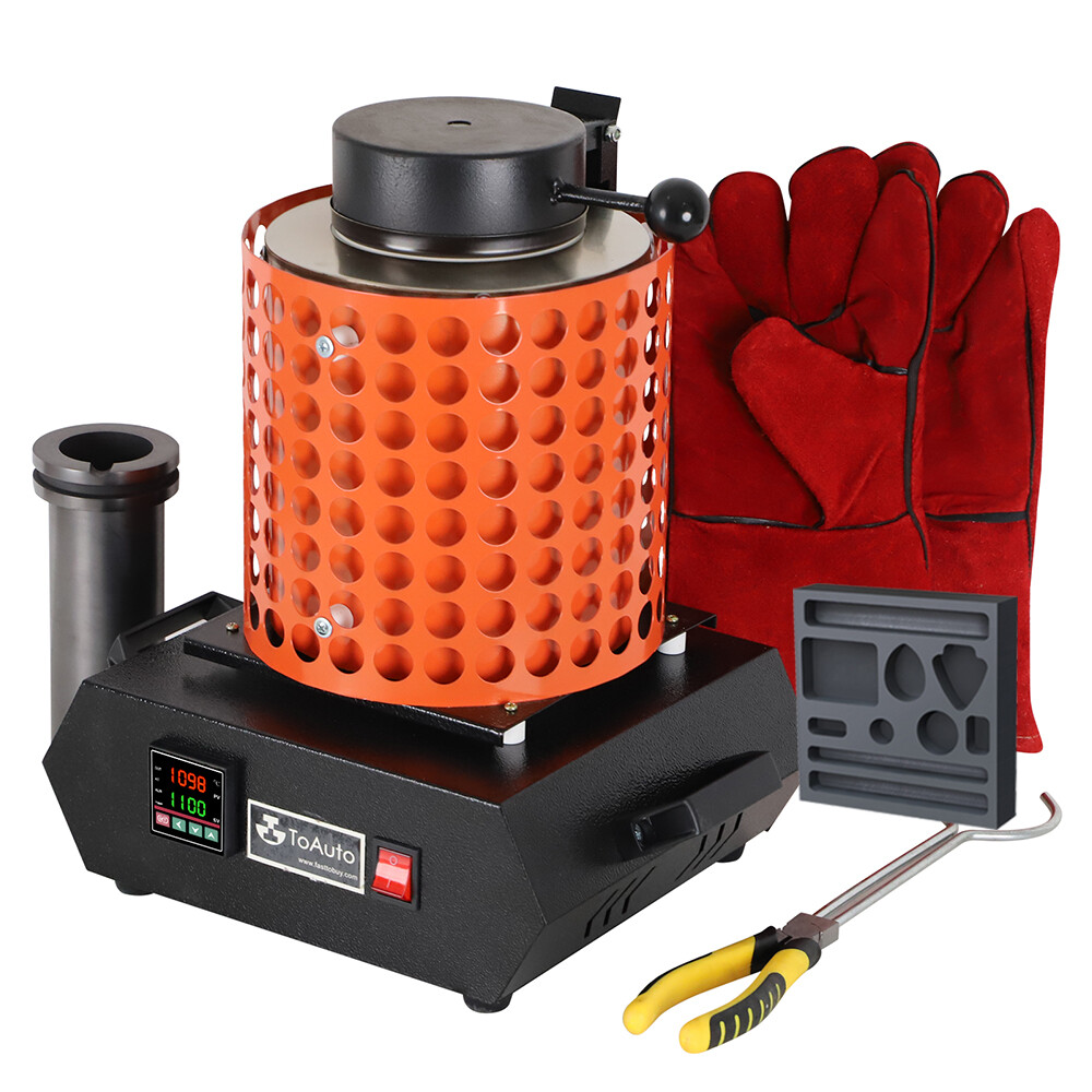 Upgraded 6.6LB Melting Smelting Furnace Kit Casting Ingot Mold Jewelry DIY Tool Upgraded 6.6LB Melting Smelting Furnace Kit Casting Ingot Mold Jewelry DIY Tool