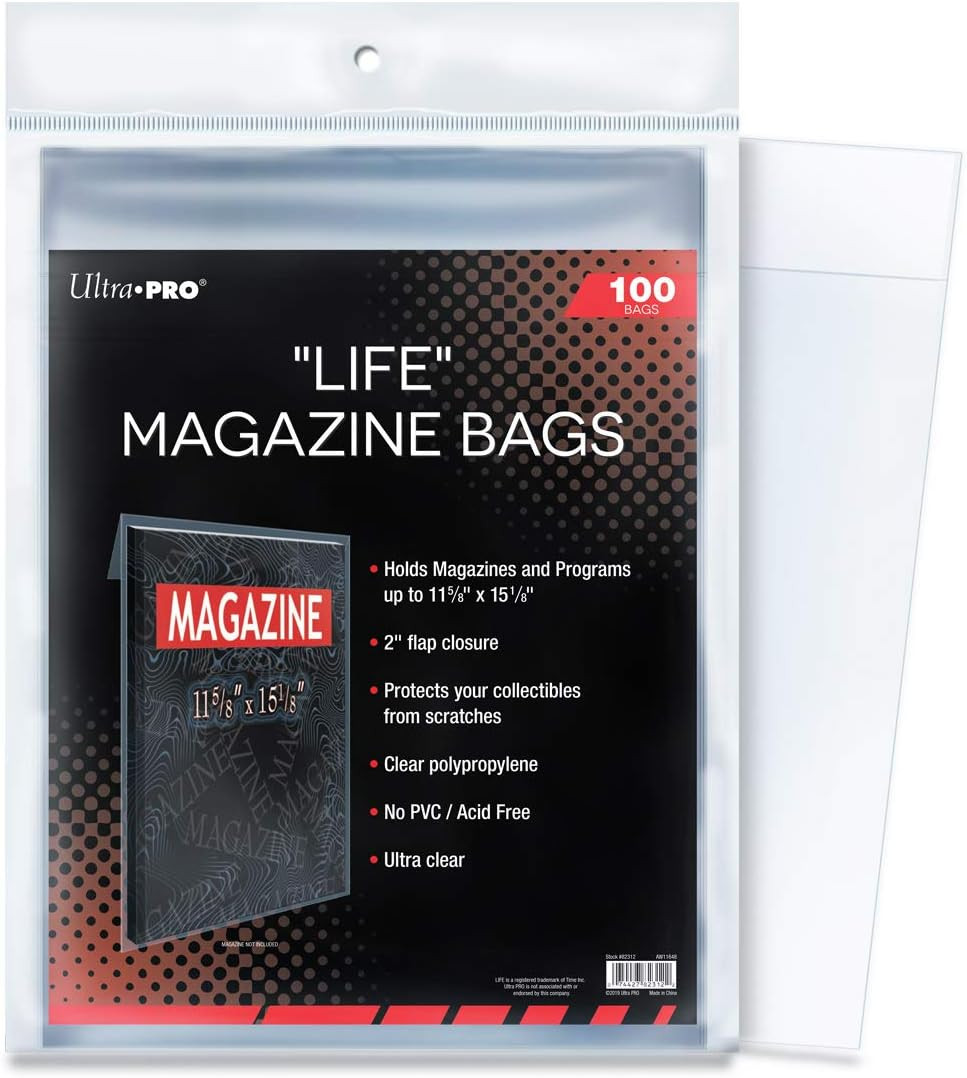 Life Magazine Bags Clear Protective Sleeves – 100 Pack Life Magazine Bags Clear Protective Sleeves – 100 Pack