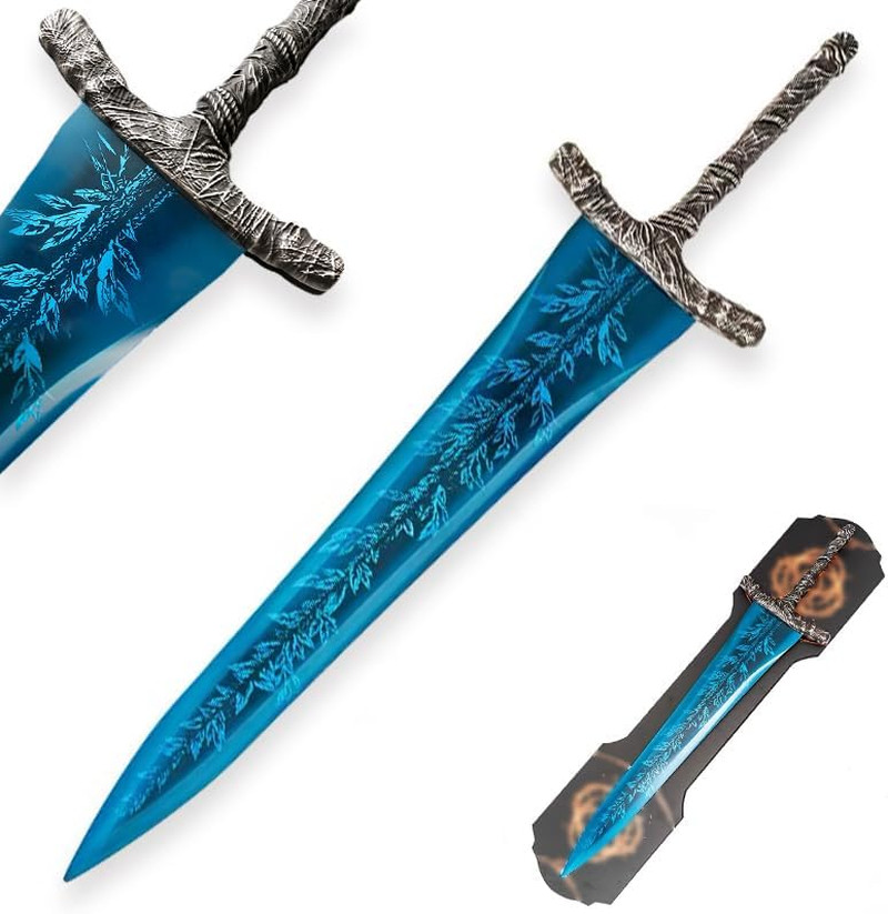 48 Inch Full Metal Blue Dark Moon Greatsword,Maliketh'S Black Blade Sword ER Swo