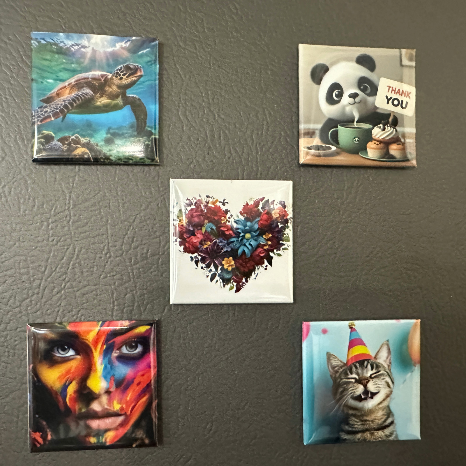 Custom Square Photo Magnets 2x2" Set of 9 - Magnetic Photo Gift - Fridge Magnets Custom Square Photo Magnets 2x2" Set of 9 - Magnetic Photo Gift - Fridge Magnets