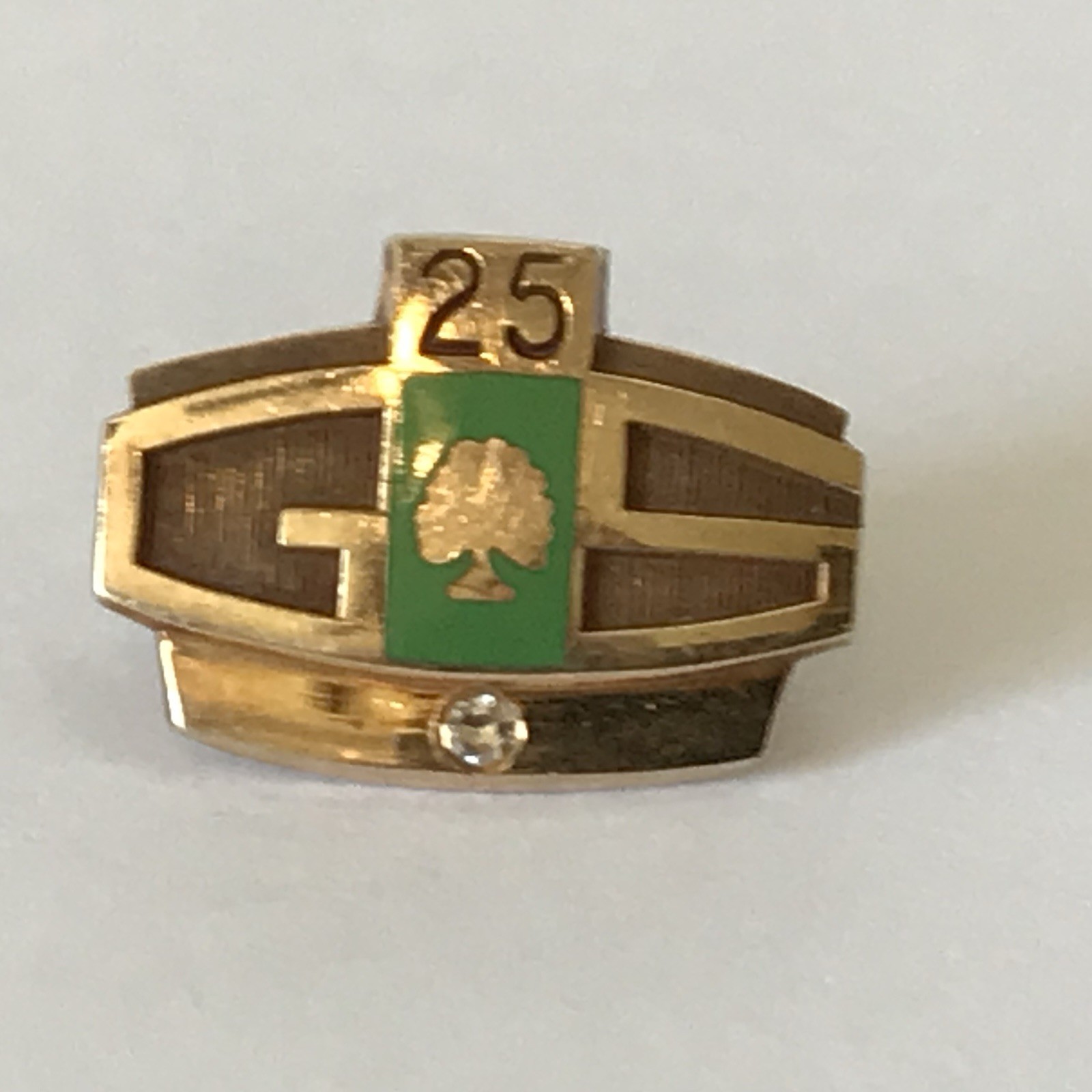 14k Solid Gold Gulf States Paper Corp. 25 Year Employee Service Award Pin 2.21g 14k Solid Gold Gulf States Paper Corp. 25 Year Employee Service Award Pin 2.21g