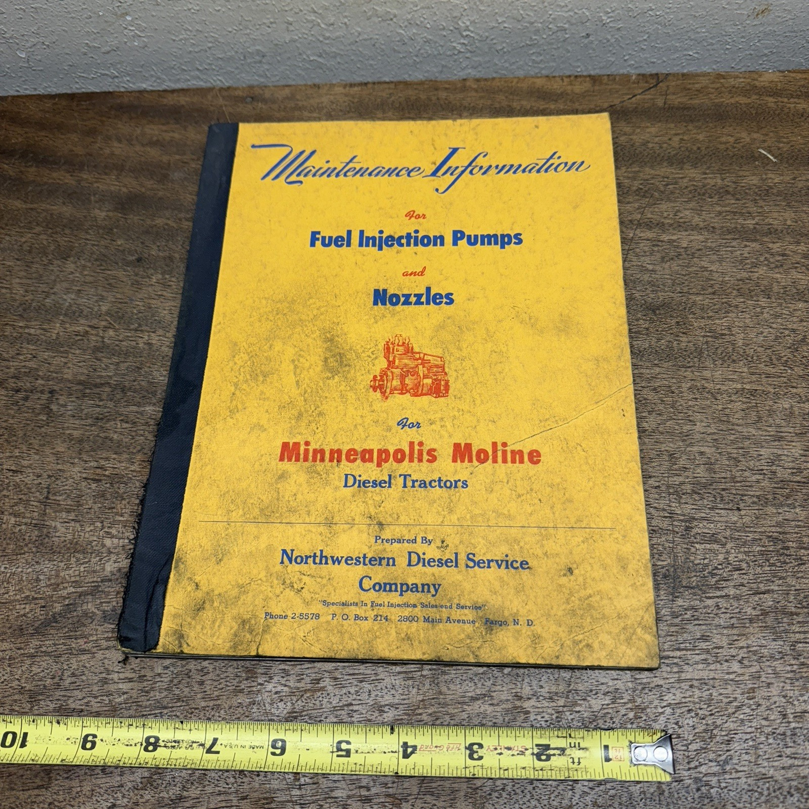Vtg. Maintenance Info For Fuel Injection Pumps & Nozzles ~ Minneapolis-Moline