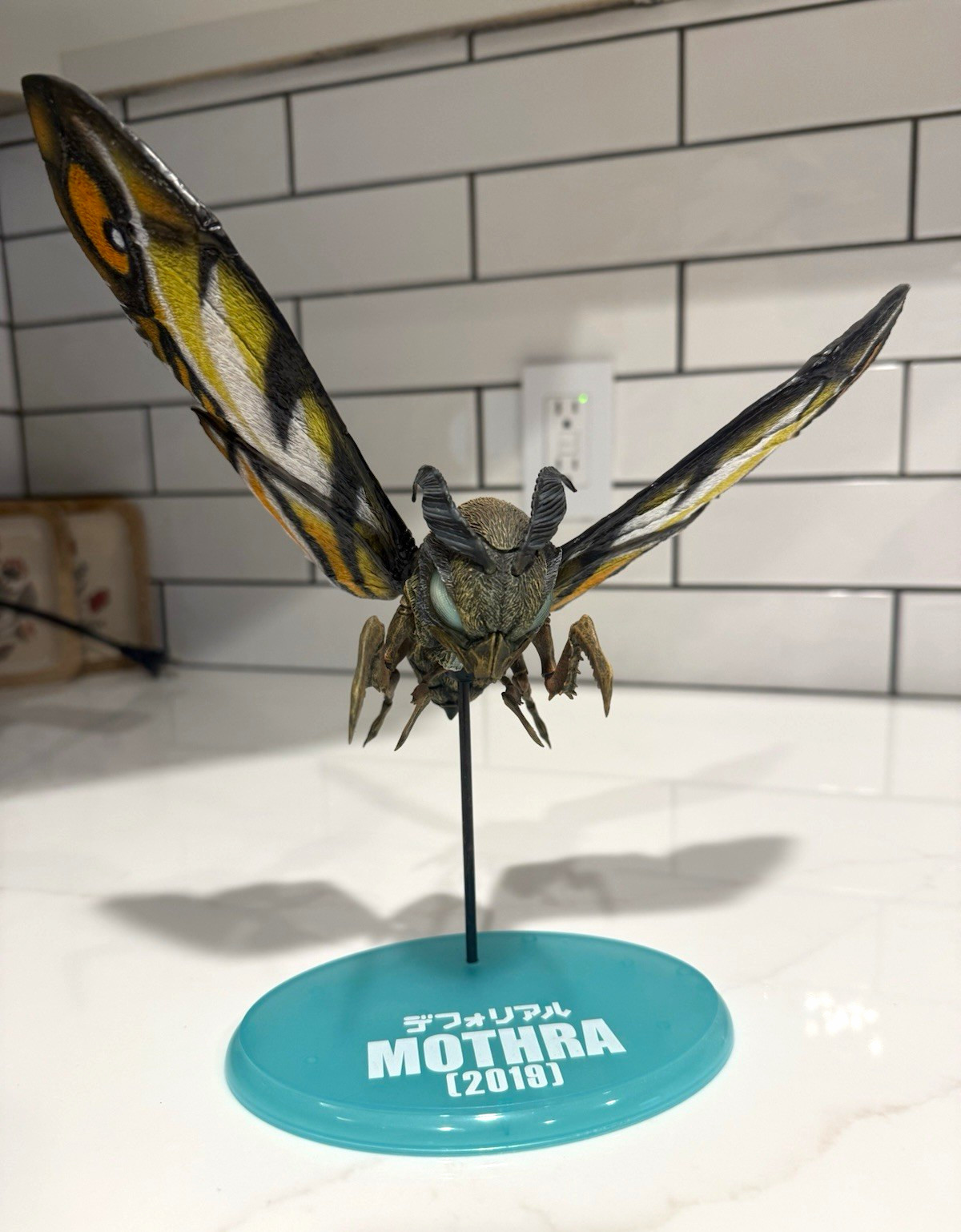 X-Plus Deforeal Mothra Godzilla Figure 2019 Toho Stand w/ Mothra Base X-Plus Deforeal Mothra Godzilla Figure 2019 Toho Stand w/ Mothra Base