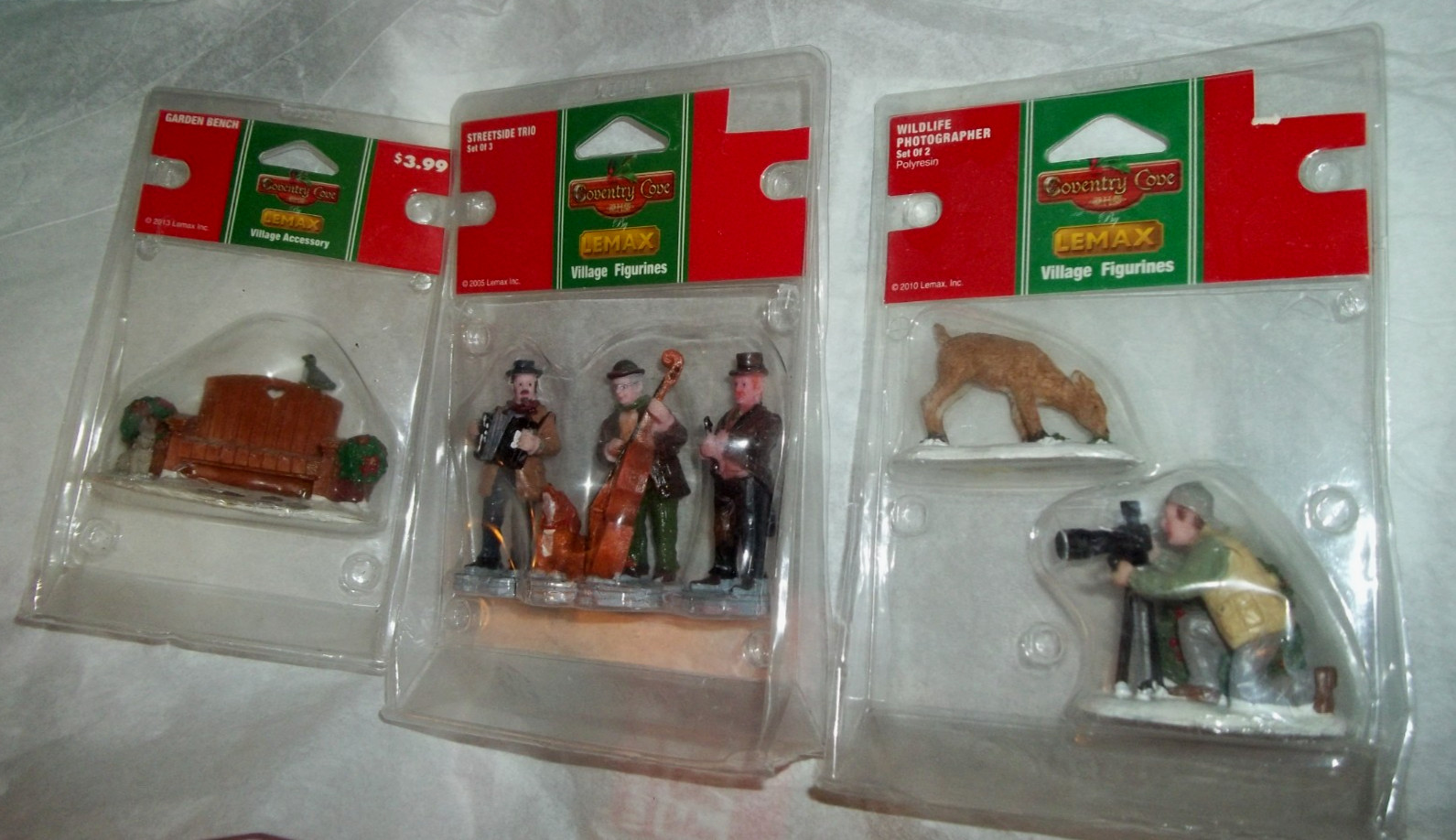 Lot of 3 nip Lemax Coventry Cove Village Figurines Streetside Trio Bench Wildlif Lot of 3 nip Lemax Coventry Cove Village Figurines Streetside Trio Bench Wildlif