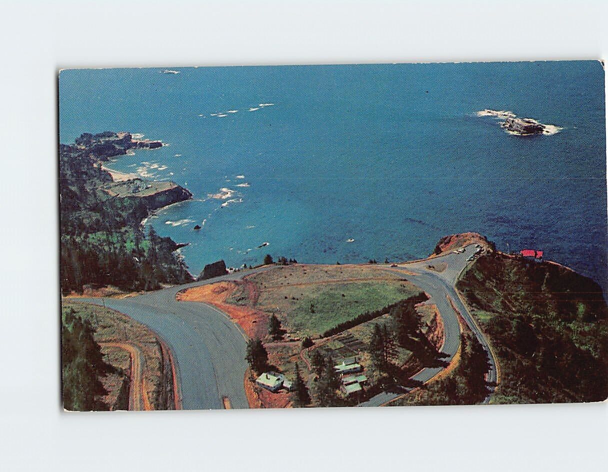 Postcard Otter Rock & The Look-Out Oregon USA