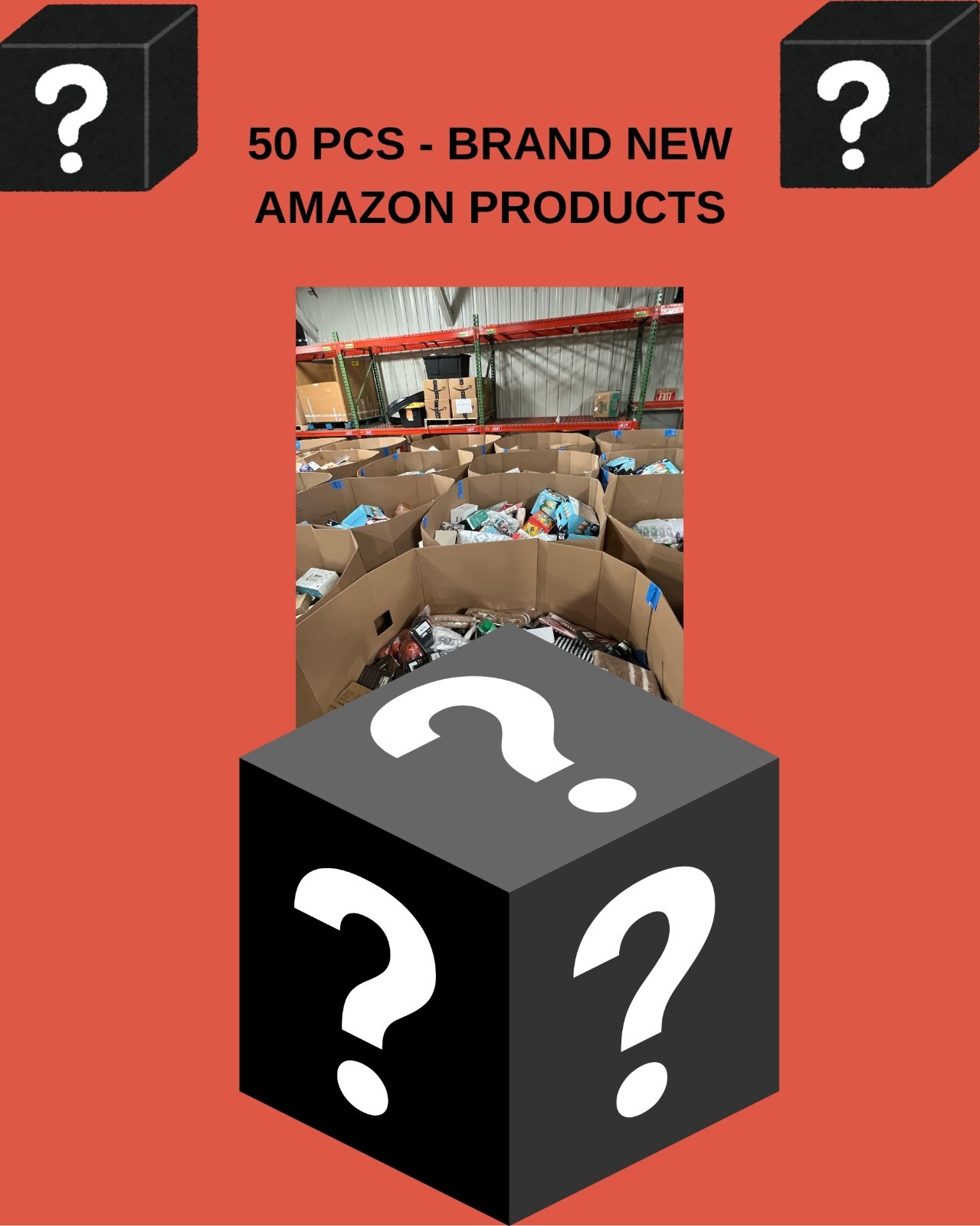 50 PCS - MYSTERY BOXES LIQUIDATION BRAND NEW (( LARGE BOX )) Amazon Products