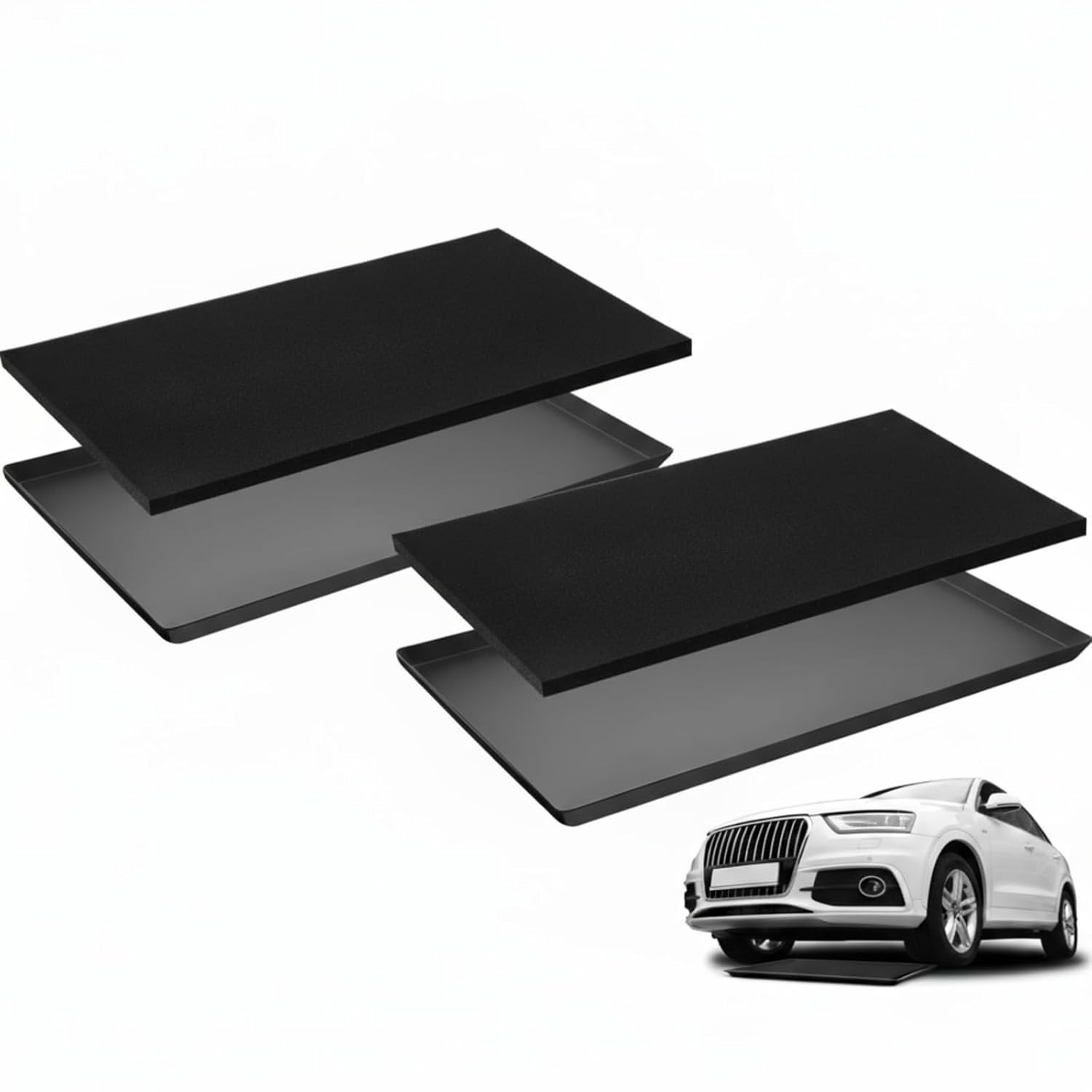 2 Set 47 X 29.3 X 1.6 Inch Oil Drip Pan with Thickened No Splatter Pad for under 2 Set 47 X 29.3 X 1.6 Inch Oil Drip Pan with Thickened No Splatter Pad for under