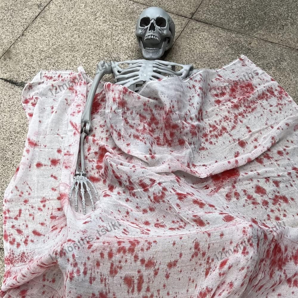 5.4Ft/165cm Halloween Skeleton Full Body Life Size Human Bones w/Movable Joint 5.4Ft/165cm Halloween Skeleton Full Body Life Size Human Bones w/Movable Joint