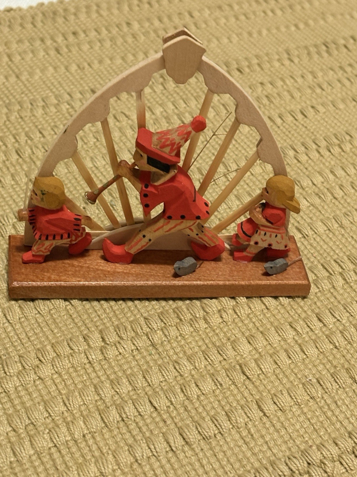 Emil Helbig Erzgebirge Jester Red Wooden Fairytale Hand Carved Vtg Germany